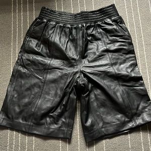 Leather shorts